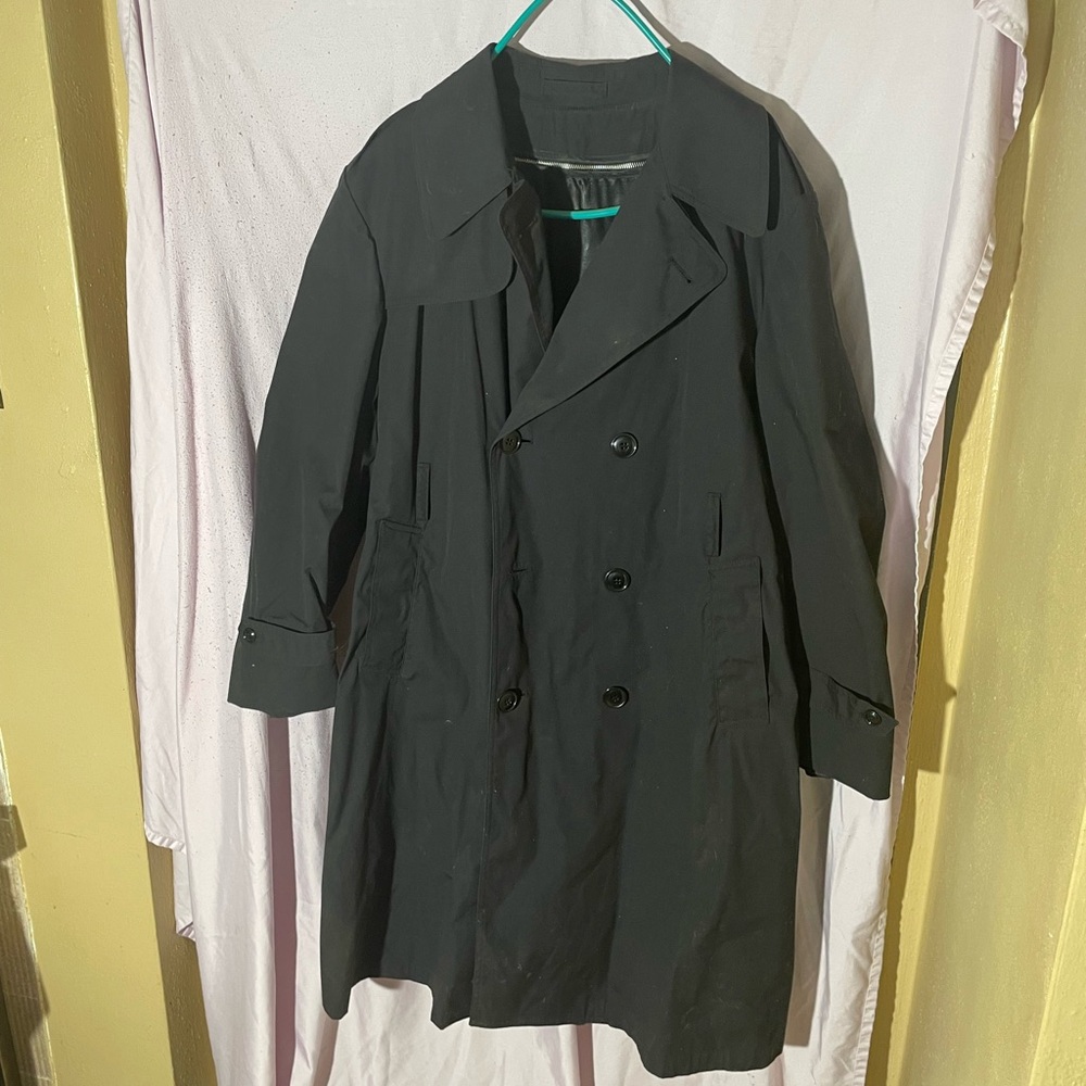 Classic Black Men's Trench Coat